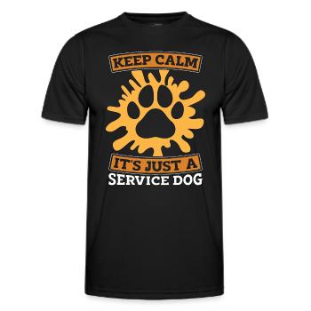 Dresseur de chiens d’assistance Keep Calm C’est juste Trainer - T-shirt sport Homme - noir - Devant - AI Model Male 178 dark (178cm)