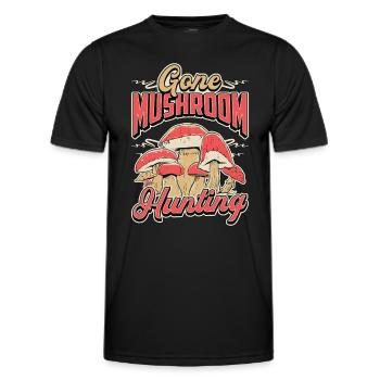 Mushroom Hunting Gone Mushroom Hunting Mushrooming - Männer Funktions-T-Shirt - Schwarz - Vorne - AI Model Male 178 dark (178cm)