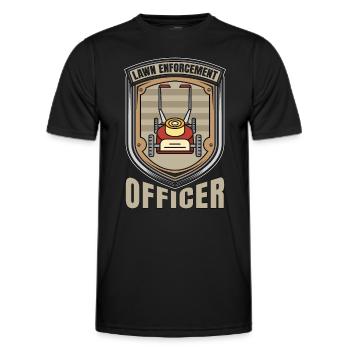 Landscaper Lawn Enforcement Officer Landscaping - Men's Functional T-Shirt - black - Front - AI Model Male 178 dark (178cm)