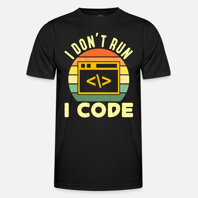 Network Engineer I Don't Run I Code Programmer Männer Funktions-T-Shirt