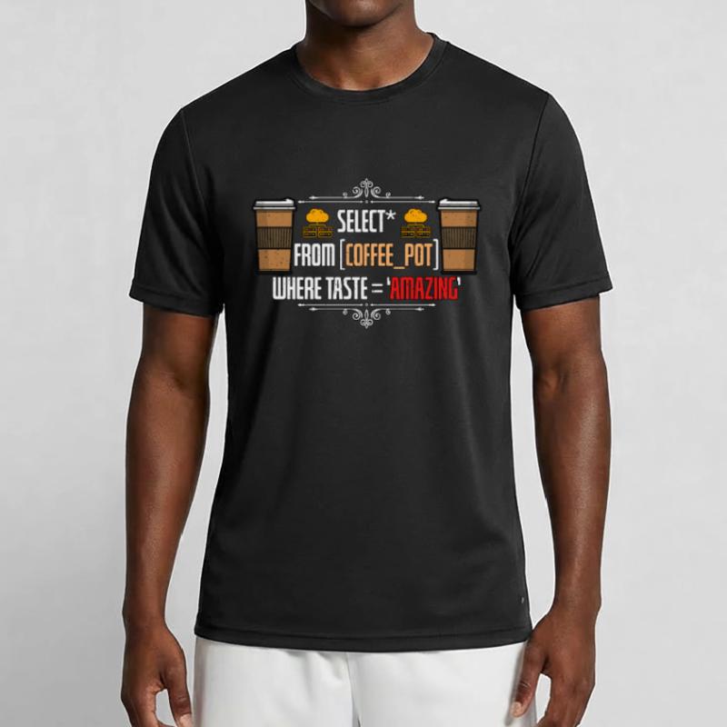 Data Analyst Select From Coffee Pot Programming Männer Funktions-T-Shirt