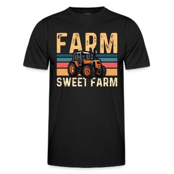 Harvester Farm Sweet Farm Farmer Combine Harvester - Men's Functional T-Shirt - black - Front - AI Model Male 178 dark (178cm)