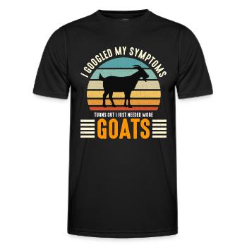 Élevage de chèvres J’ai googlé mes symptômes Animaux de ferme - T-shirt sport Homme - noir - Devant - AI Model Male 178 dark (178cm)