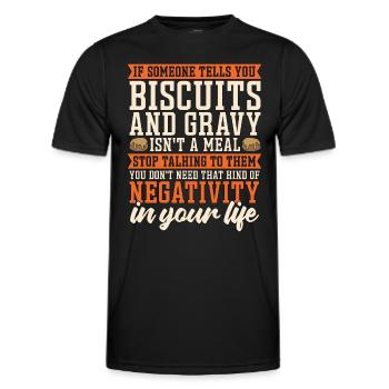Biscuits And Gravy If Someone Tells Biscuits Lover - Men's Functional T-Shirt - black - Front - AI Model Male 178 dark (178cm)