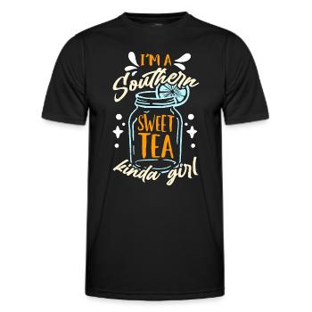 Thé sucré Je suis un thé sucré du Sud Nourriture du sud - T-shirt sport Homme - noir - Devant - AI Model Male 178 dark (178cm)