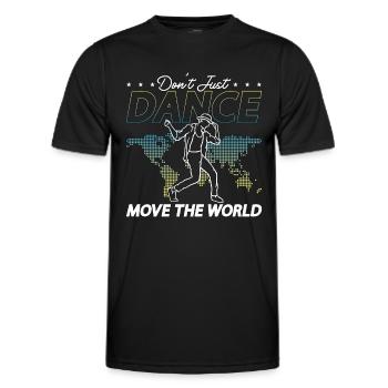 Dance Moves Don't Just Dance Move The Dancefloor - Men's Functional T-Shirt - black - Front - AI Model Male 178 dark (178cm)