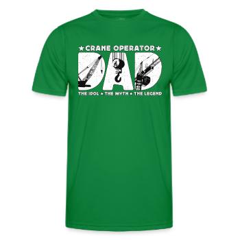 Crane Operator Dad The Idol Construction Vehicle - Männer Funktions-T-Shirt - Kelly Green - Vorne - AI Model Male 178 dark (178cm)