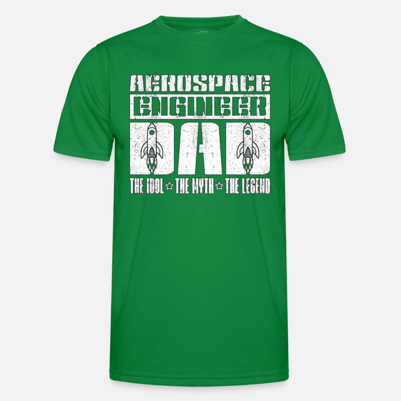 Aerospace Engineer Dad The Idol The Engineering Männer Funktions-T-Shirt
