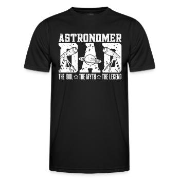 Astronomer Dad The Idol The Myth The Astrophysics - Männer Funktions-T-Shirt - Schwarz - Vorne - AI Model Male 178 dark (178cm)