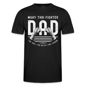 Muay Thai Fighter Dad The Idol The Muay Thai Lover - Männer Funktions-T-Shirt - Schwarz - Vorne - AI Model Male 178 dark (178cm)