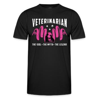 Veterinarian Mom The Idol The Myth The Veterinary - Männer Funktions-T-Shirt - Schwarz - Vorne - AI Model Male 178 dark (178cm)