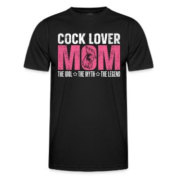 Cock Lover Mom The Idol The Myth The Chicken Coop - Männer Funktions-T-Shirt - Schwarz - Vorne - AI Model Male 178 dark (178cm)