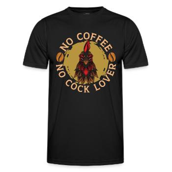 Cock Lover No Coffee No Chicken Coop Coffee Lover - Männer Funktions-T-Shirt - Schwarz - Vorne - AI Model Male 178 dark (178cm)