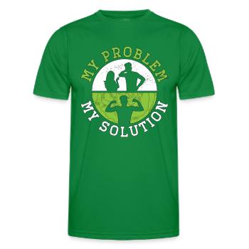 Low Carb Diet Lover My Problem My Pictogram Dad - Men's Functional T-Shirt - kelly green - Front - AI Model Male 178 dark (178cm)