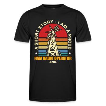 Ham Radio Operator A Short Story Radio Operator - Männer Funktions-T-Shirt - Schwarz - Vorne - AI Model Male 178 dark (178cm)