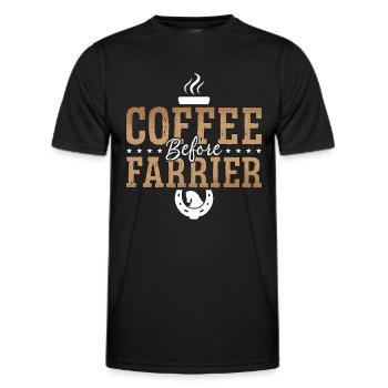 Farrier Coffee Before Metalsmith Coffee Lover - Men's Functional T-Shirt - black - Front - AI Model Male 178 dark (178cm)