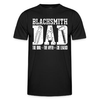 Blacksmith Dad The Idol The Myth The Metalsmith - Männer Funktions-T-Shirt - Schwarz - Vorne - AI Model Male 178 dark (178cm)