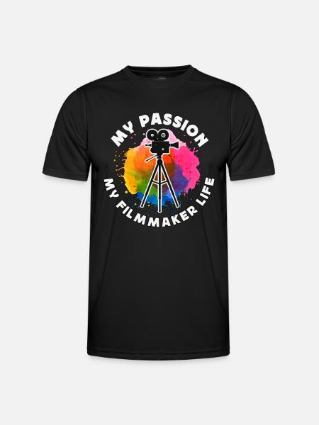 Filmmaker My Passion My Filmmaker Job Filmmaking - Men's Functional T-Shirt - black