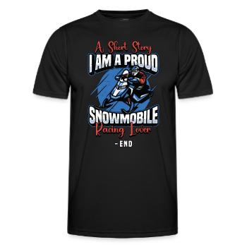 Snowmobile Racing Lover A Short Story Snow Lover - Men's Functional T-Shirt - black - Front - AI Model Male 178 dark (178cm)
