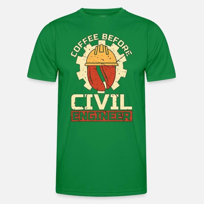 Civil Engineer Coffee Construction Coffee Lover Männer Funktions-T-Shirt