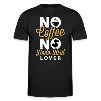 Dodo Bird Lover No Coffee No Dodo Lover Coffee - Men's Functional T-Shirt - black - Front - AI Model Male 178 dark (178cm)