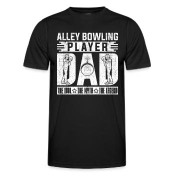 Alley Bowling Player Dad The Idol Bowling Player - Männer Funktions-T-Shirt - Schwarz - Vorne - AI Model Male 178 dark (178cm)