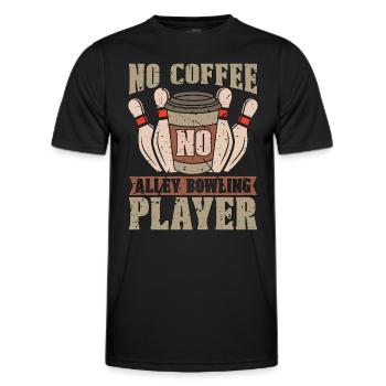 Alley Bowling No Coffee No Ninepins Coffee Lover - Männer Funktions-T-Shirt - Schwarz - Vorne - AI Model Male 178 dark (178cm)