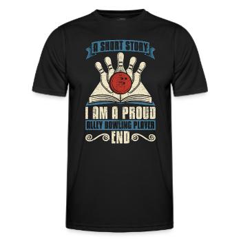 Alley Bowling Player A Short Story Bowling Player - Männer Funktions-T-Shirt - Schwarz - Vorne - AI Model Male 178 dark (178cm)