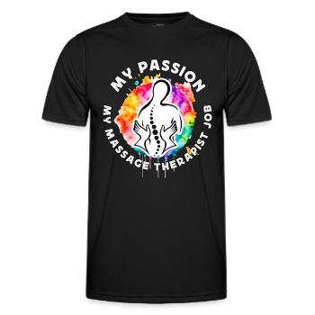 Massage Therapist My Passion My Massage Therapy - Männer Funktions-T-Shirt - Schwarz - Vorne - AI Model Male 178 dark (178cm)