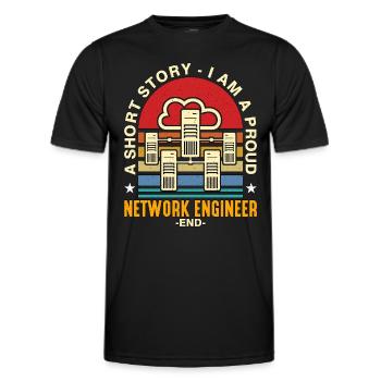 Network Engineer A Short Story I Am Programmer - Men's Functional T-Shirt - black - Front - AI Model Male 178 dark (178cm)
