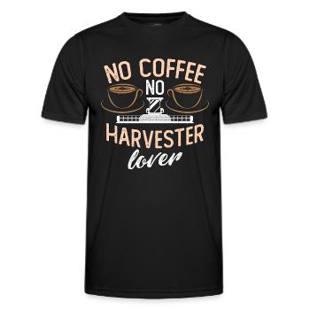 Harvester Lover No Coffee No Farmer Coffee Lover - Men's Functional T-Shirt - black - Front - AI Model Male 178 dark (178cm)