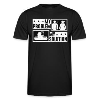 Harvester Lover My Problem My Pictogram Mom Dad - Men's Functional T-Shirt - black - Front - AI Model Male 178 dark (178cm)