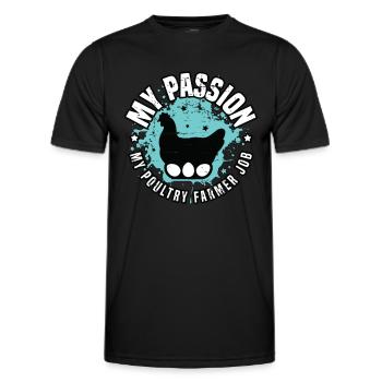 Poultry Farmer My Passion My Poultry Chicken Coop - Männer Funktions-T-Shirt - Schwarz - Vorne - AI Model Male 178 dark (178cm)