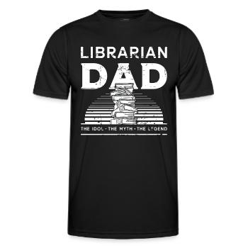 Librarian Dad The Idol The Bookaholic Librarians - Männer Funktions-T-Shirt - Schwarz - Vorne - AI Model Male 178 dark (178cm)