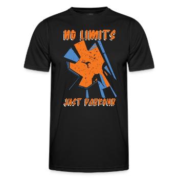 Parkour No Limits Juste un amateur de parkour freerunning - T-shirt sport Homme - noir - Devant - AI Model Male 178 dark (178cm)