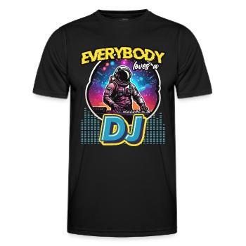 Disc Jockey Everybody Loves DJ Music Disc Jockeys - Männer Funktions-T-Shirt - Schwarz - Vorne - AI Model Male 178 dark (178cm)
