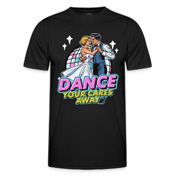 Ballroom Dance Your Cares Dancing Ballroom Dancer - Männer Funktions-T-Shirt - Schwarz - Vorne - AI Model Male 178 dark (178cm)