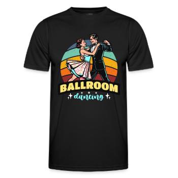 Ballroom Dance Ballroom Dancing Loves Dance Sport - Men's Functional T-Shirt - black - Front - AI Model Male 178 dark (178cm)