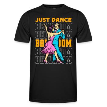 Ballroom Dance Just Dance Ballroom Dance Sport - Men's Functional T-Shirt - black - Front - AI Model Male 178 dark (178cm)