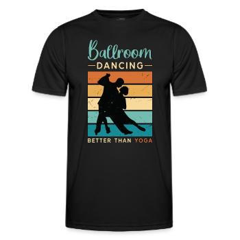 Ballroom Dance Ballroom Dancing Retro Dance Sport - Men's Functional T-Shirt - black - Front - AI Model Male 178 dark (178cm)