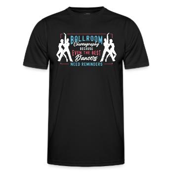 Ballroom Dance Ballroom Choreography Loves Dancing - Men's Functional T-Shirt - black - Front - AI Model Male 178 dark (178cm)