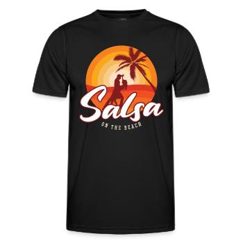 Salsa Dance Salsa On The Beach Mambo Music Dancing - Männer Funktions-T-Shirt - Schwarz - Vorne - AI Model Male 178 dark (178cm)
