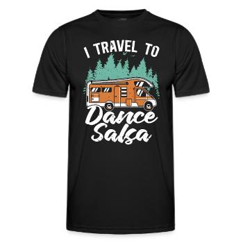 Salsa Dance I Travel To Dance Salsa Mambo Music - Männer Funktions-T-Shirt - Schwarz - Vorne - AI Model Male 178 dark (178cm)