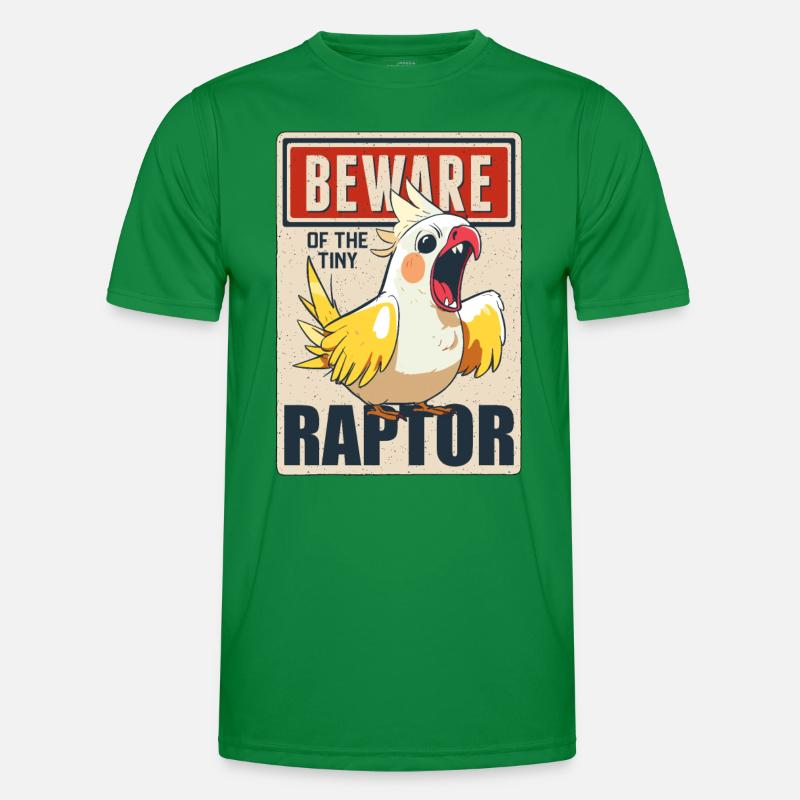 Calopsitte Méfiez-vous de la minuscule perruche perroquet Raptor T-shirt sport Homme