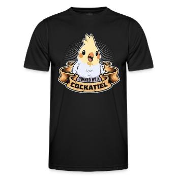 Cockatiel Owned By A Cockatiel Ornamental Bird - Männer Funktions-T-Shirt - Schwarz - Vorne - AI Model Male 178 dark (178cm)