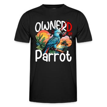 Parrot Owned By A Parrot Bird Owner Ornithologist - Männer Funktions-T-Shirt - Schwarz - Vorne - AI Model Male 178 dark (178cm)
