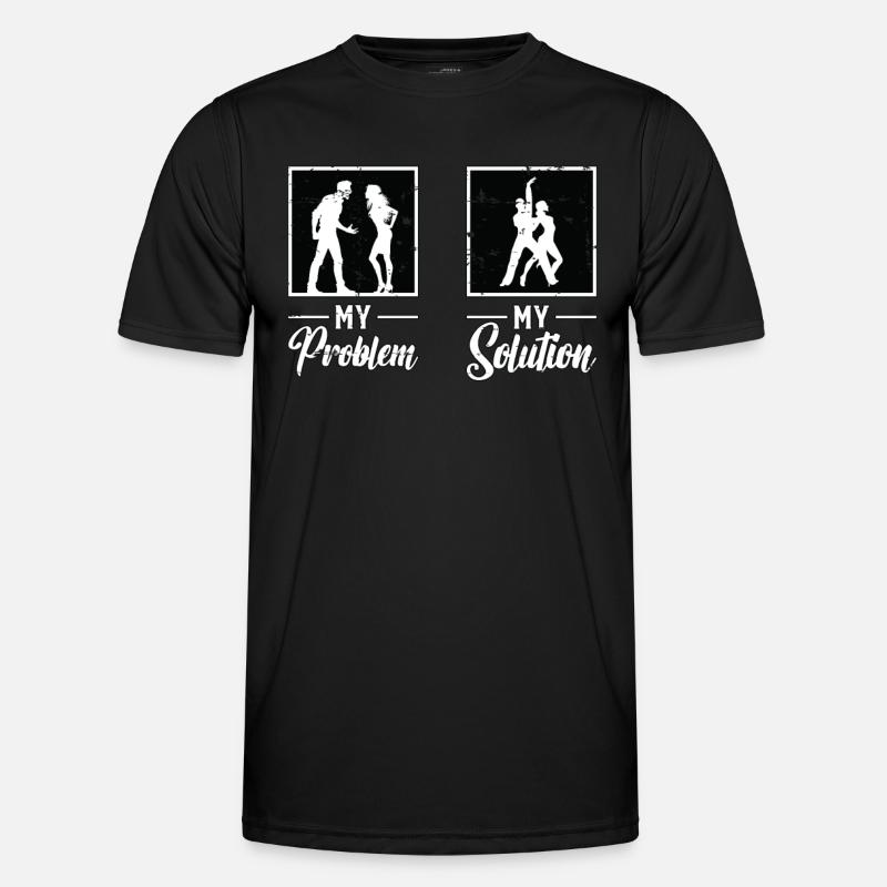 Danseuse de salsa Mon problème Ma solution Pictogramme Maman T-shirt sport Homme