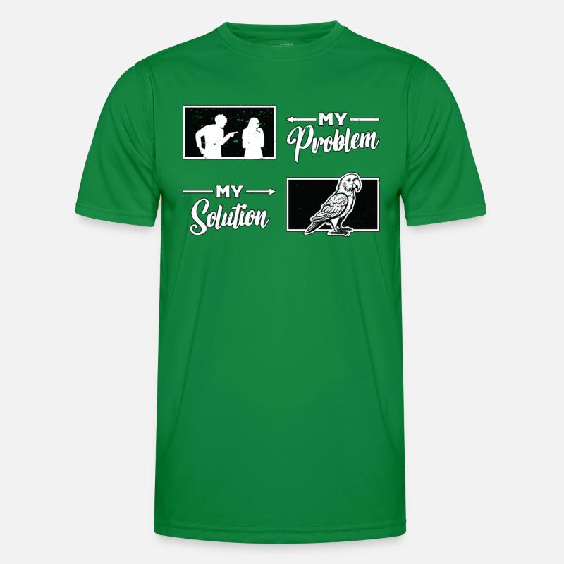 Parrot Lover My Problem My Solution Pictogram Mom Männer Funktions-T-Shirt
