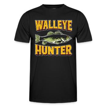 Walleye Fishing Walleye Hunter Fisherman Boating - Men's Functional T-Shirt - black - Front - AI Model Male 178 dark (178cm)