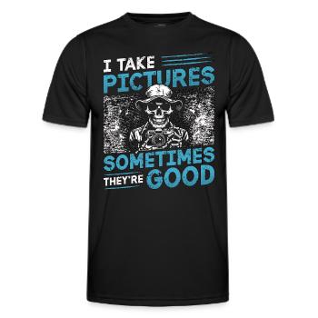 Photographer I Take Pictures Sometimes Photo Shoot - Männer Funktions-T-Shirt - Schwarz - Vorne - AI Model Male 178 dark (178cm)